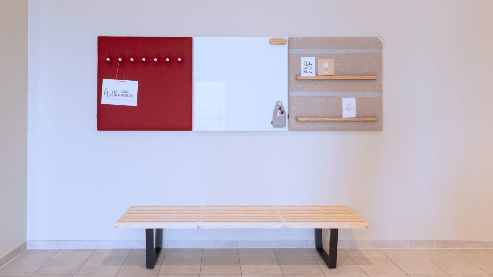 projekt k Referenz Markilux Lounge für Kundengespräche mit Nelson Bench